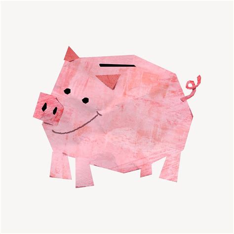 Paper Piggy Bank Collage Element Premium Photo Illustration Rawpixel
