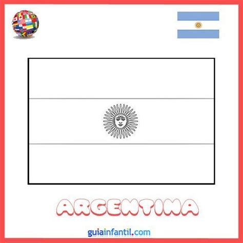 Dibujo De La Bandera De Argentina Para Imprimir Y Colorear