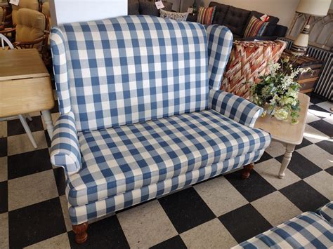 Blue Country Plaid Loveseat By Broyhill Roth And Brader Furniture