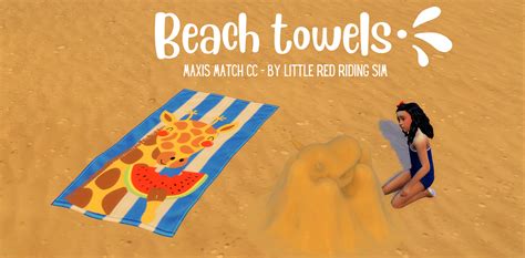 Sims 4 Cc Beach Vibes Towel Little Red Riding Sim On Patreon In