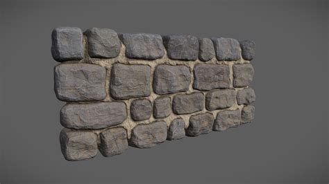 Stone Wall 3d Model By Daniel Mcleod Danielmcleod 7ab4eec
