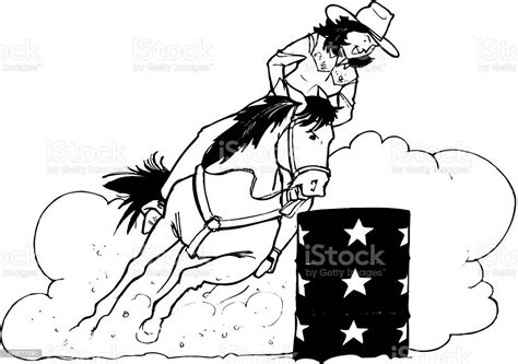 Ilustración De Cilindro Riding Cowgirl Y Más Vectores Libres De