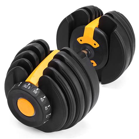 Adjustable Dumbbells Weight Sets 52lbs Exercise Fitness 2pcs Strength