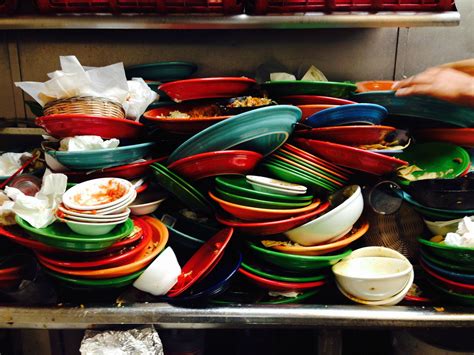 Just A Picture Of The Pile Of Dirty Dishes At My Work Pics