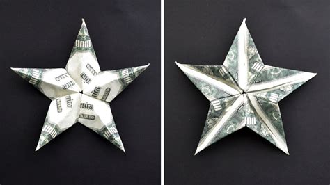 Money 5 Pointed Double Sided Star Modular Origami Dollar Tutorial Diy