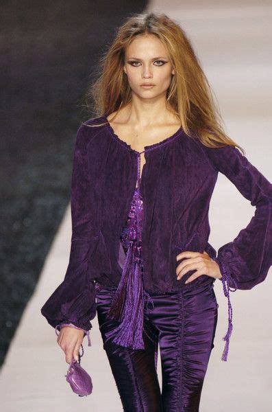 For Emanuel Ungaro Spring 2005 Purple Fabric Purple Silk Deep