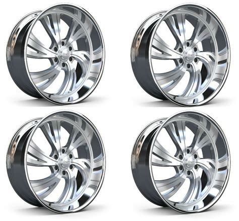 Set 4 22 Dropstars 658bs 22x9 5x55 Silver Brushed Face Polished Lip