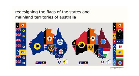 map redesigning the flags of states and mainland territories of australia vexillology