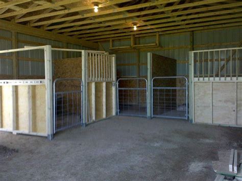The barn is actually a carport! DIY stalls in lumber wood | Horse stalls, Horse stalls diy ...