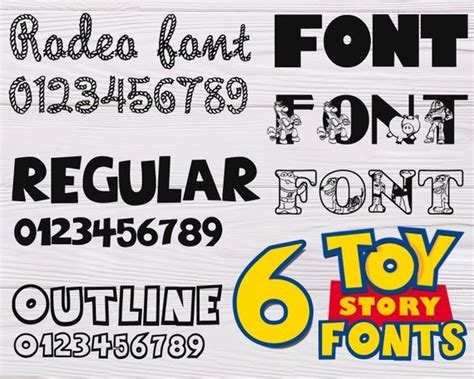 The toy story font designed utilizing two lettering styles. TOY STORY FONT svg, toy story alphabet, toy story numbers ...