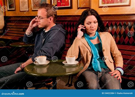 couple giving one another the cold shoulder stock images image 24422384