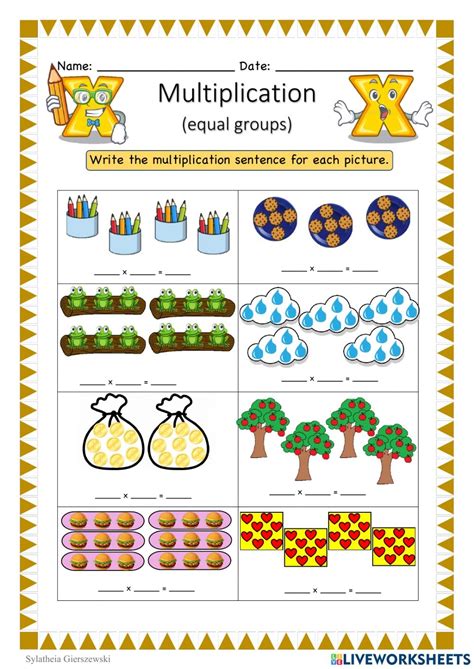 Equal Groups Multiplication Worksheets Pdf Printable Worksheets