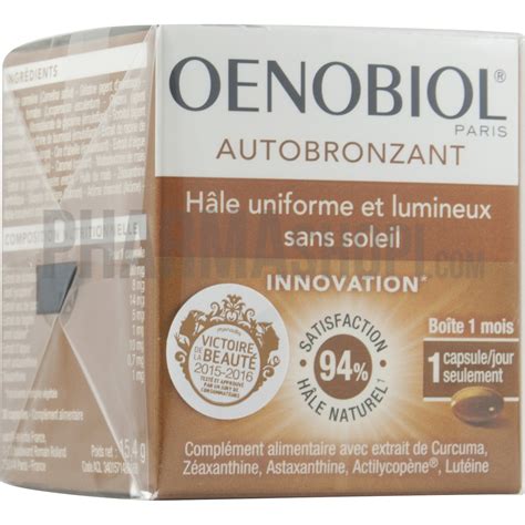 Gelules Autobronzantes Oenobiol Complément Alimentaire Bronzage