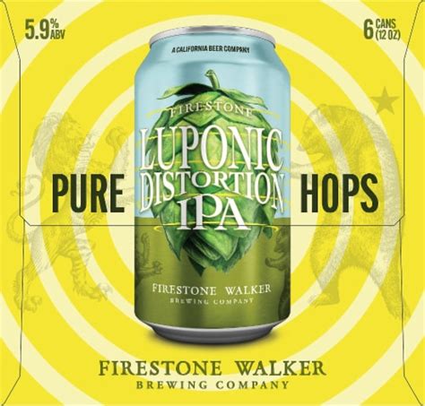 Firestone Walker Luponic Distortion Ipa Beer 6 Cans 12 Fl Oz King Soopers