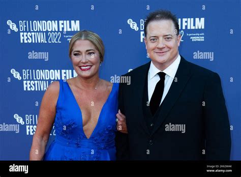 Jeanne Moore And Brendan Fraser Attending The Whale Premiere As Part Of