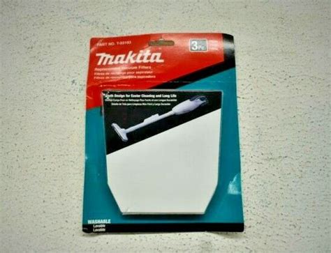 Makita T 03193 Cloth Vacuum Filter For Xlc02 3 Pack For Sale Online