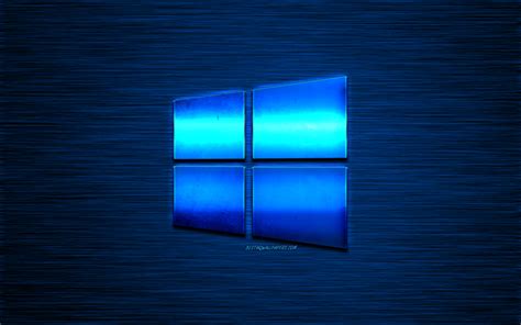 Descargar Fondos De Pantalla Windows 10 Azul Logo De Metal De Images