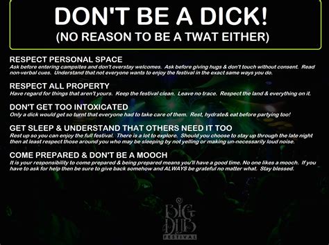 Dont Be A Dick Big Dub Festival