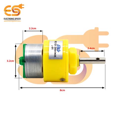 Buy 12v 200 Rpm Heavy Duty Geared Dc Motor Yellow