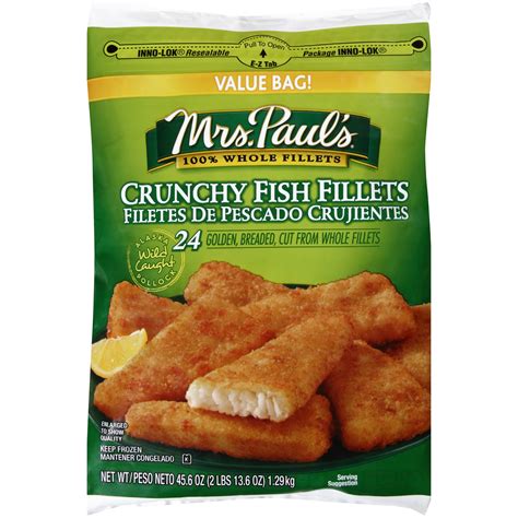 Mrs Pauls Crunchy Fish Fillets 456 Oz Bag