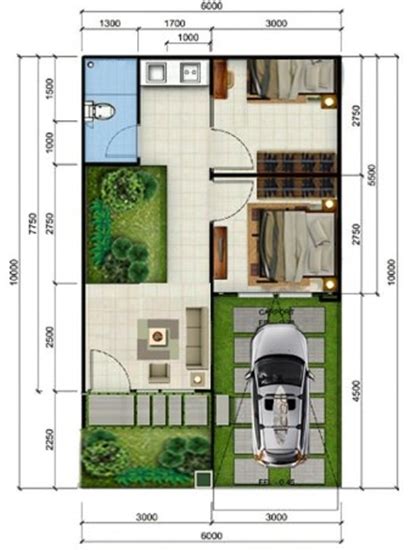 Desain rumah type 36 minimalis banyak digunakan masyarakat indonesia yang mulai berumah tangga. Contoh Denah rumah minimalis type 36 dengan 2 kamar tidur ...