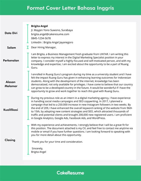 8 Contoh Cover Letter Surat Lamaran Kerja Bahasa Inggris Terbaik
