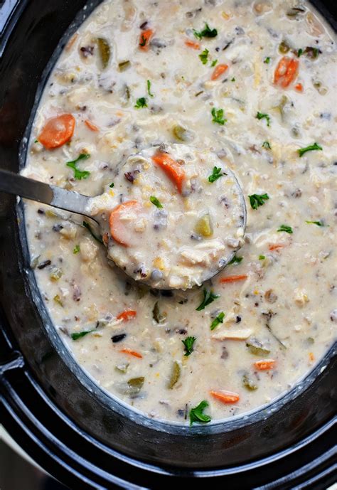 Can you make chicken and wild rice soup in the slow cooker? Crock Pot Chicken Wild Rice Soup - Life In The Lofthouse