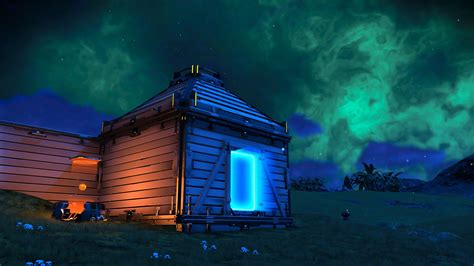 Maybe you would like to learn more about one of these? Just my little log cabin at night. : NoMansSkyTheGame