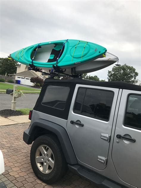 Kayaks On A Jeep Wrangler