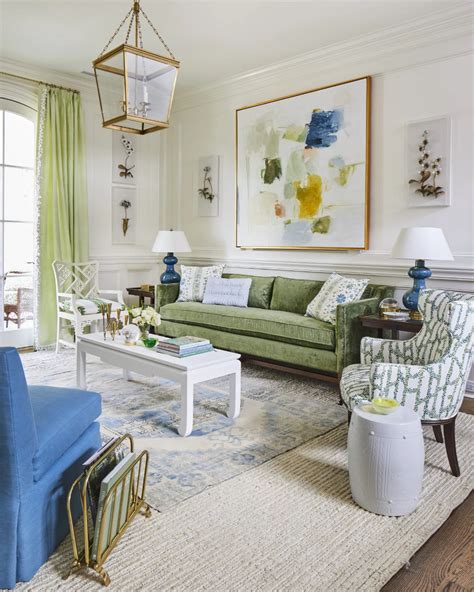 A New Tennessee Home With Old Southern Charm Blue And Green Living
