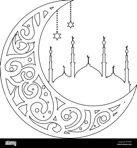 Ramadan Kareem Moon With Jerusalem Temple Stock Vector Image And Art Alamy