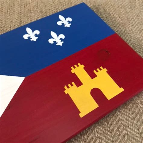 Acadian Flag Signs Free Shipping Louisiana Decor Shelf Etsy