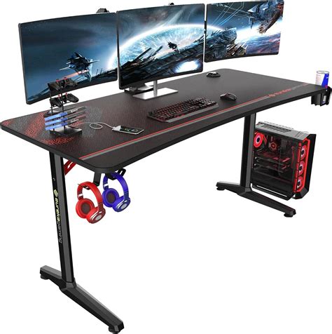 Eureka Ergonomic Gaming Desk Large Gaming Table Gaming Computer Desk T