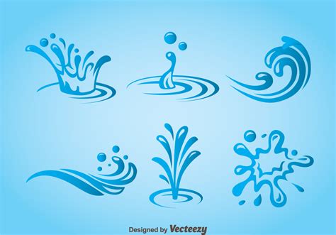 Splash Water Icons Vector Download Free Vector Art Stock Graphics
