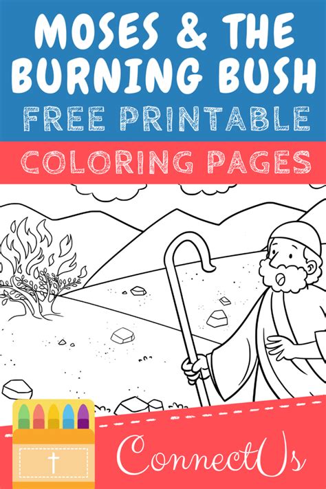 Free Moses And The Burning Bush Coloring Pages Connectus