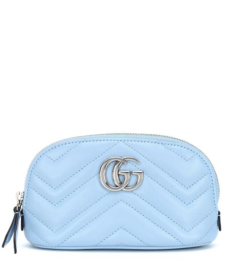 Gucci Gg Marmont Small Cosmetics Pouch In Blue Lyst