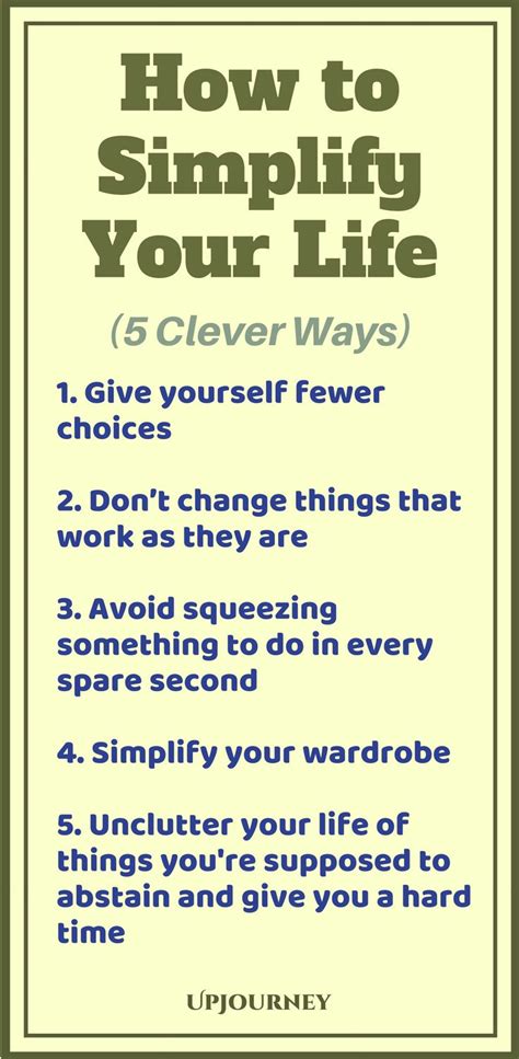 How To Simplify Your Life 5 Clever Ways