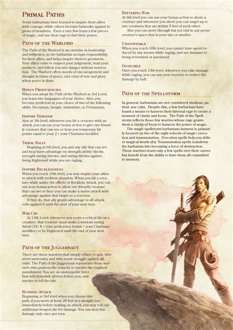 Then make use of this spell slot. DnD 5e Homebrew — Barbarian, Fighter, Monk and Rogue ...