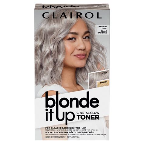 Clairol Blonde It Up Semi Permanent Crystal Glow Toner Radiant Opal 1 Application Hair Dye