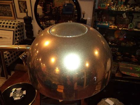 The floor lamp is extendable from up to down from 189 cm to 230 cm. Vintage Brass Arc Floor Lamp at 1stdibs