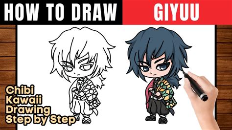 How To Draw Giyuu Tomioka Drawing Chibi Giyuu Tomioka Step By Step
