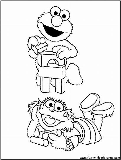 Coloring Elmo Birthday Zoe Pages Sesame Street