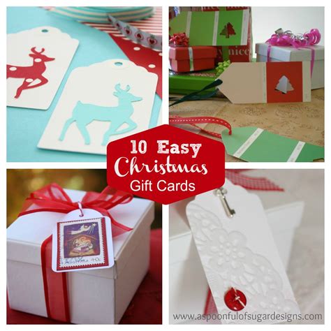 A christmas gift card template is one of the hottest gift ideas for people because of the simplicity and versatility. 10 Easy Christmas Gift Tags and Cards - A Spoonful of Sugar