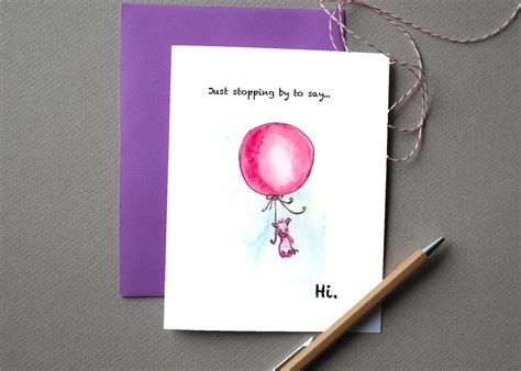Just Stopping By To Sayhi Thinking Of You Greeting Card