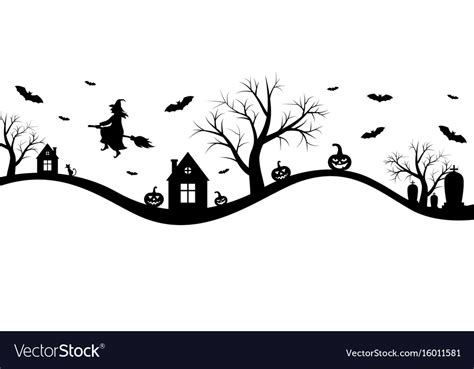 Download Halloween banner with witch Royalty Free Vector Image