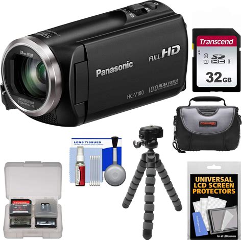 Panasonic HC V180 HD Video Camera Camcorder With 32GB Card Case