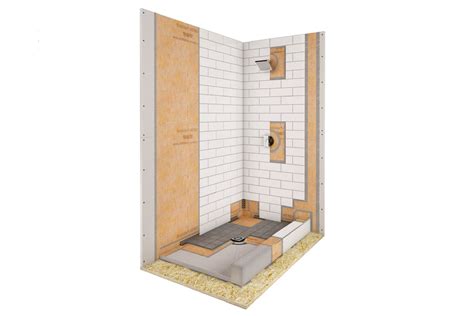 I was looking into finding a molded shower pan i can tile and then using a vapor barrier for the walls and cement backer board. Schluter®-KERDI-SHOWER-KIT | KERDI-SHOWER-KIT | Shower ...