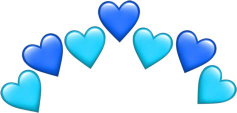 Download Hd Hearts Heart Crown Blue Blueheart Emoji Sticker Emojis