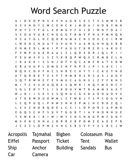 Word Search Puzzle Wordmint