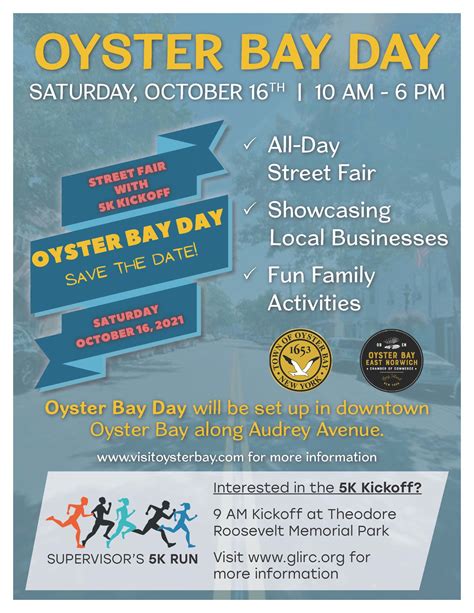 saladino and lamarca invite residents to ‘oyster bay day saturday october 16th town of